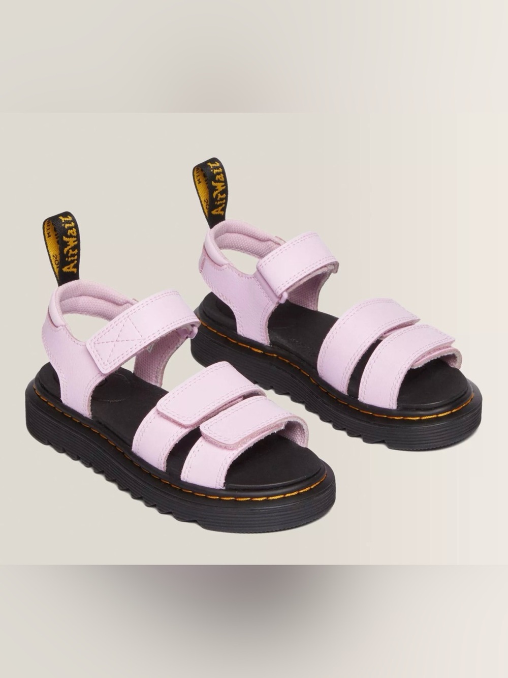 Dr Martens Pink Junior Klaire Athena Leather Strap Sandals 11
